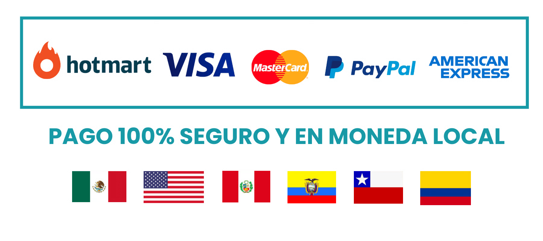Métodos de pago aceptados